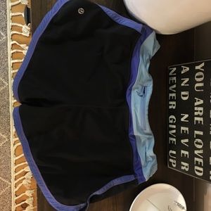 Lululemon Athletica Black/Blue Shorts